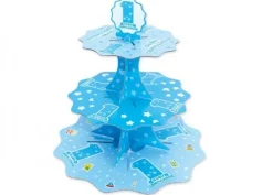 Alzata per dolci 1°compleanno celeste