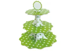 Alzate per dolci pois bianco/verde