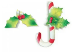 Bastone e agrifoglio con candela