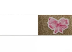 Bigliettini nascita Fiocco Glitter Rosa