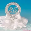 Cake topper 25° anniversario bianco