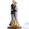Cake topper 50° anniversario sposi oro