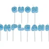 Candele Buon Compleanno Azzurre