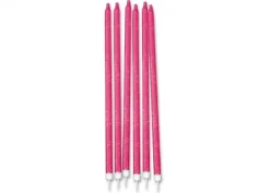 Candele matita glitter fucsia