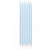 Candele matita perlescenti azzurre/bianche