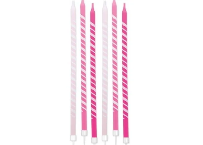 Candele spirale glitter fucsia