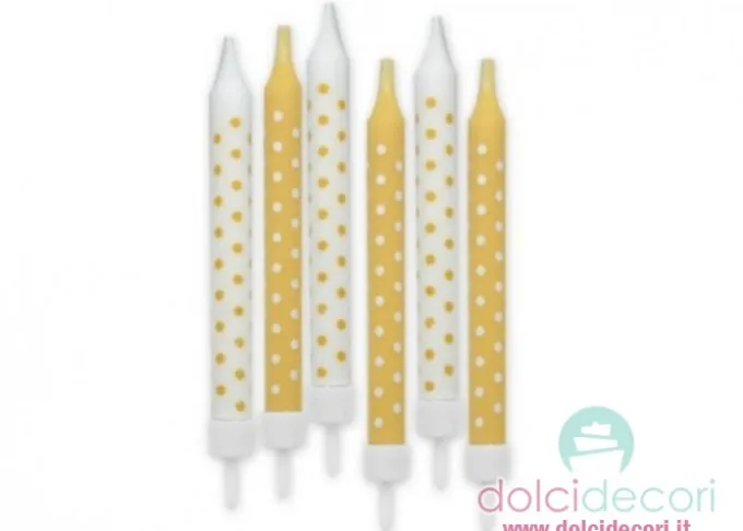 Candeline a pois avorio