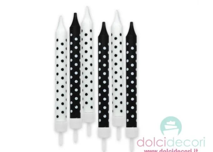 Candeline a pois nero