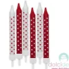 Candeline a pois rosso