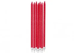 Candeline Matite Rosse Glitterate