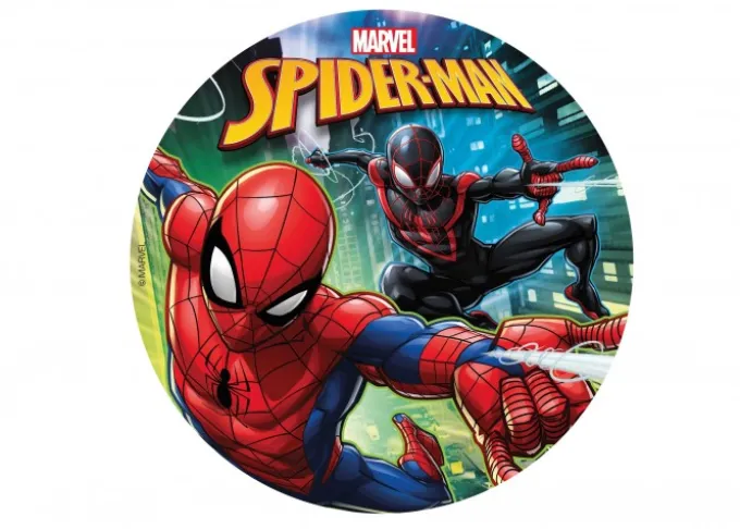 Cialda per torte Spiderman tonda