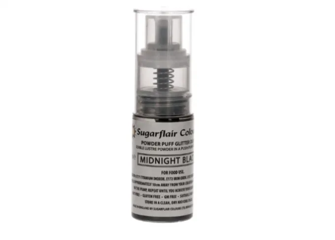 Colorante spray in polvere Nero Intenso Glitter