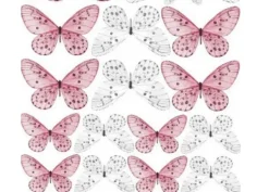 Farfalle rosa wafer paper