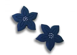 Fiori Blu con Inserto Centrale