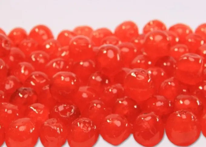 Frutta candita: ciliegie rosse