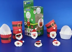 Kit Cupcake Babbo Natale spiritoso