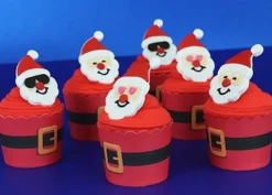 Kit Cupcake Babbo Natale spiritoso