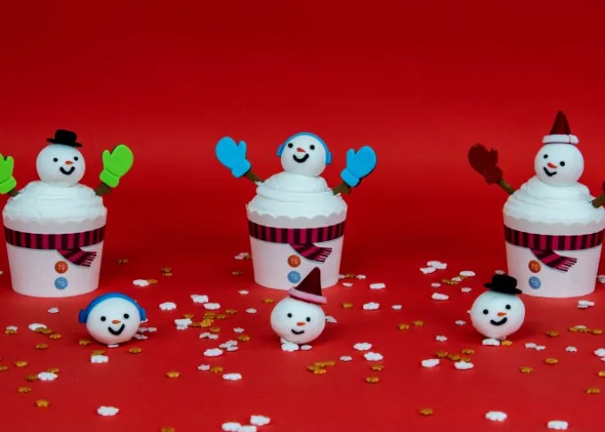 Kit cupcake Pupazzo di neve
