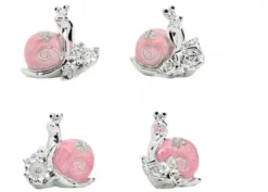 Lumache rosa con strass