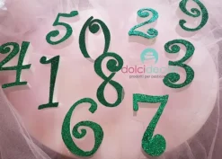 Numeri in polistirolo verde