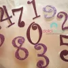 Numeri in polistirolo viola
