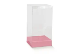 SCAT P/UOVO C/BASE FIBRA ROSA 21X40H