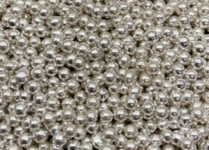 Sfere zucchero argento piccoli