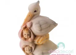 Stampo in silicone cicogna con bebè