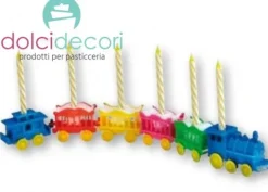 Trenino in plastica porta candele