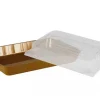Vaschetta gran dessert Oro Rettangolare
